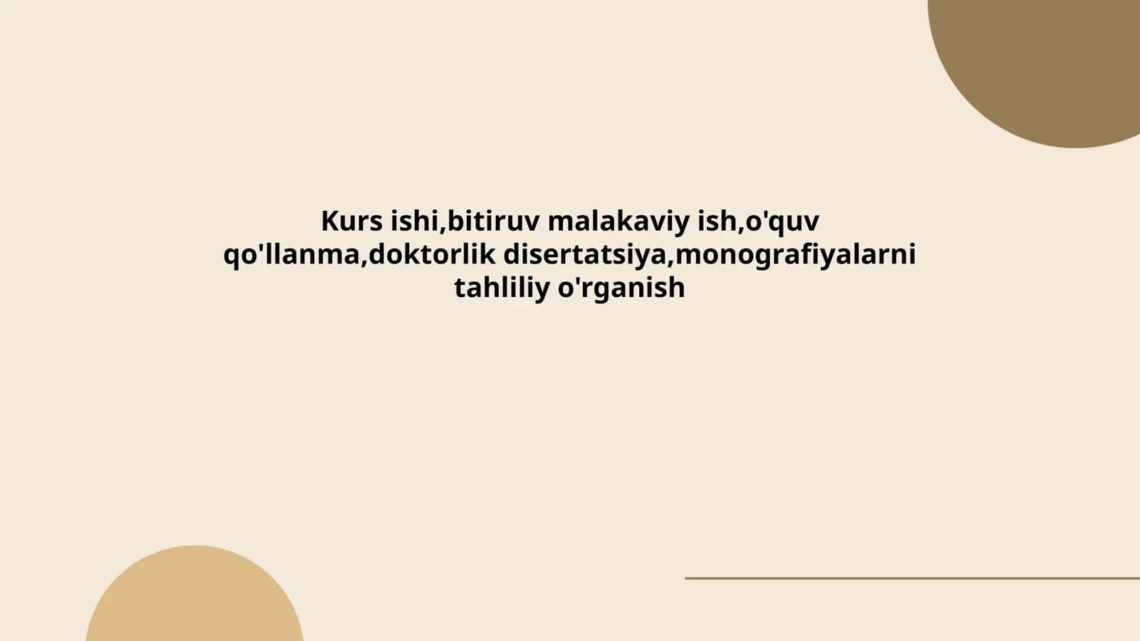 Kurs ishi yozish bosqichlari