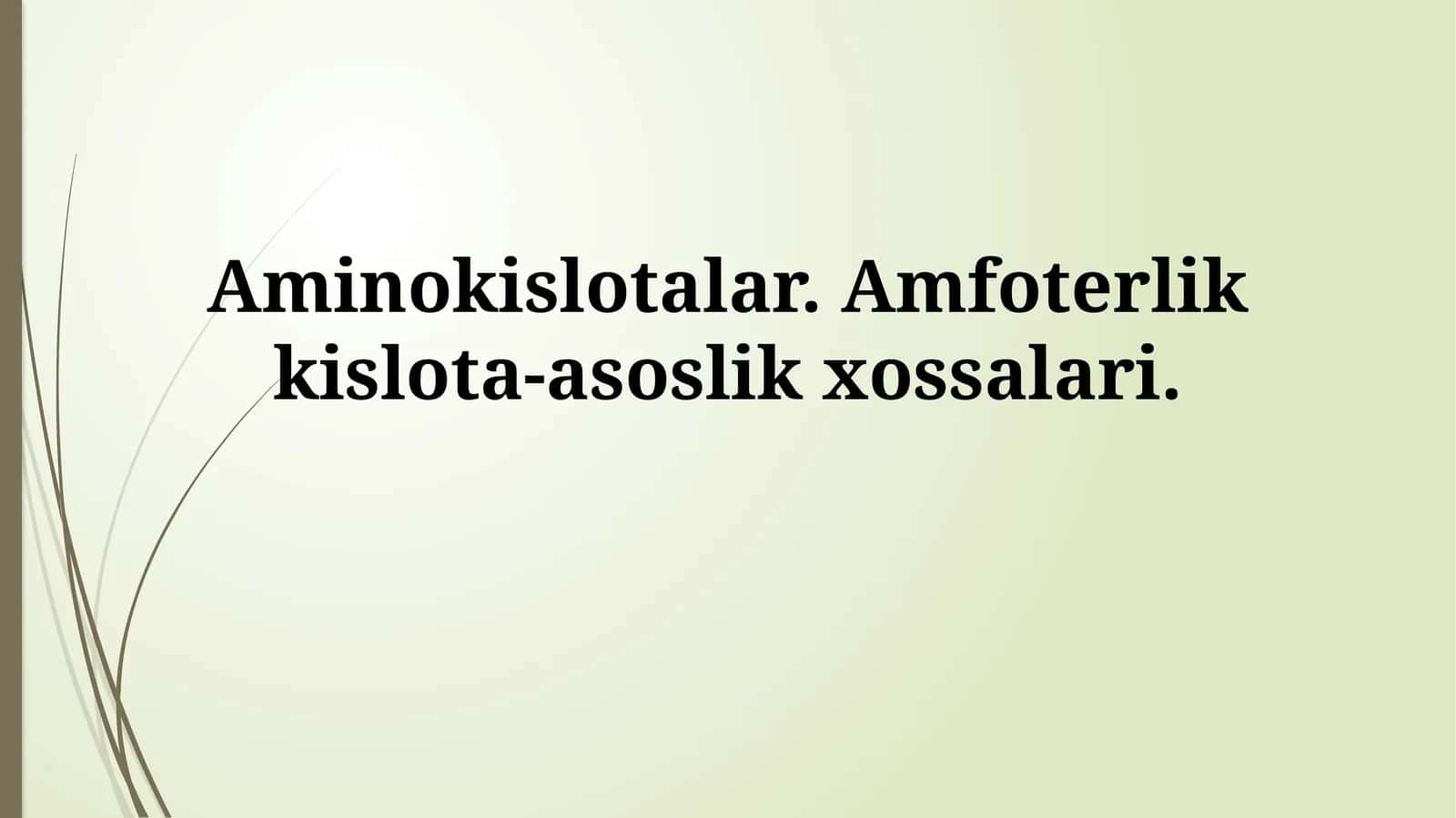 Aminokislotalar