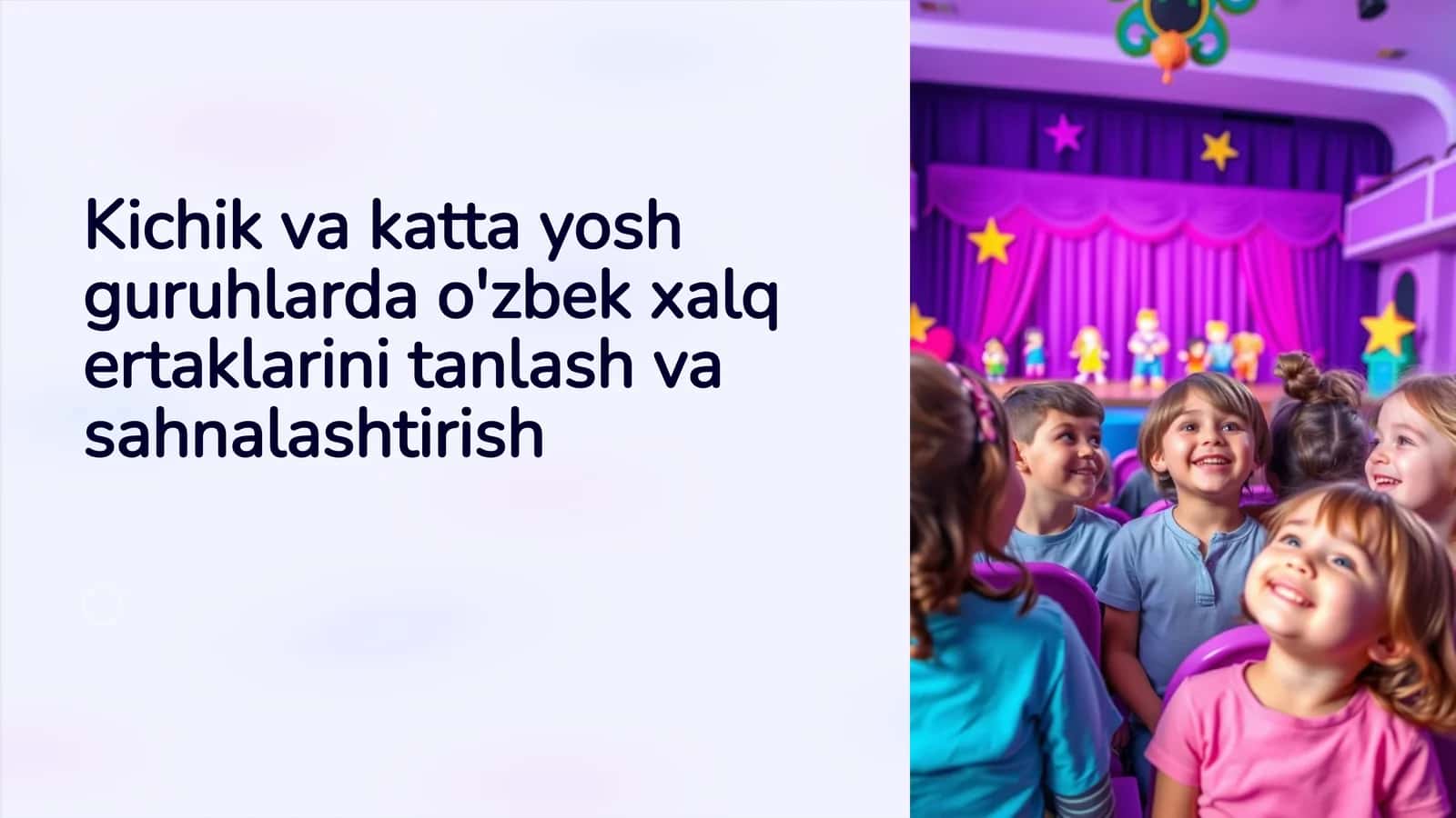 Bolalarni milliy qadriyatlar bilan tanishtirish