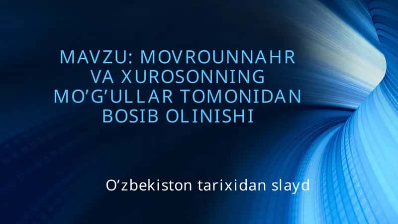 O’zbekistontarixidan slayd