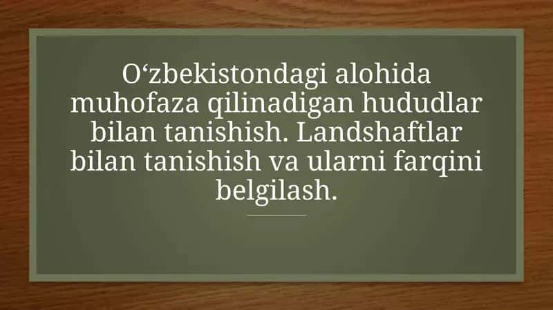 ALOHIDA MUHOFAZA ETILADIGAN TABIIY HUDUDLAR