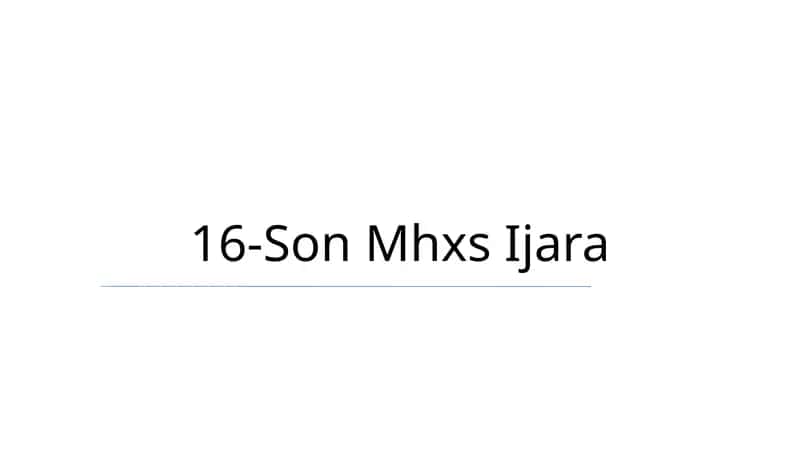 16-Son Mhxs Ijara