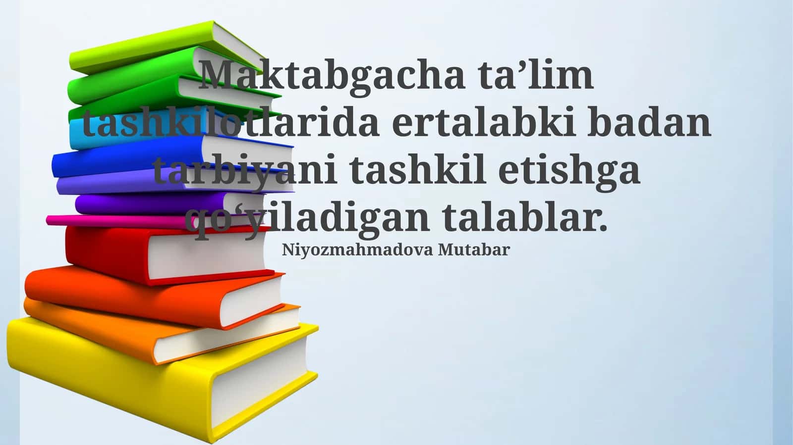 Maktabgacha ta'limda ertalabki mashqlarni tashkil etishning fiziologik asoslari