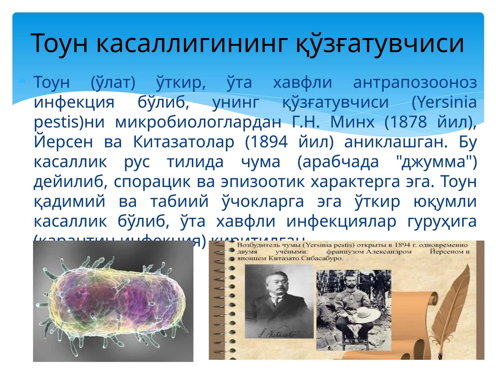 Тоун(ўлат)ўткир,ўтахавфли антрапозооноз инфекция