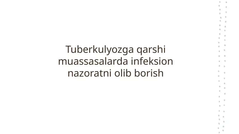Tuberkulyozga Qarshi Kurash Usullari