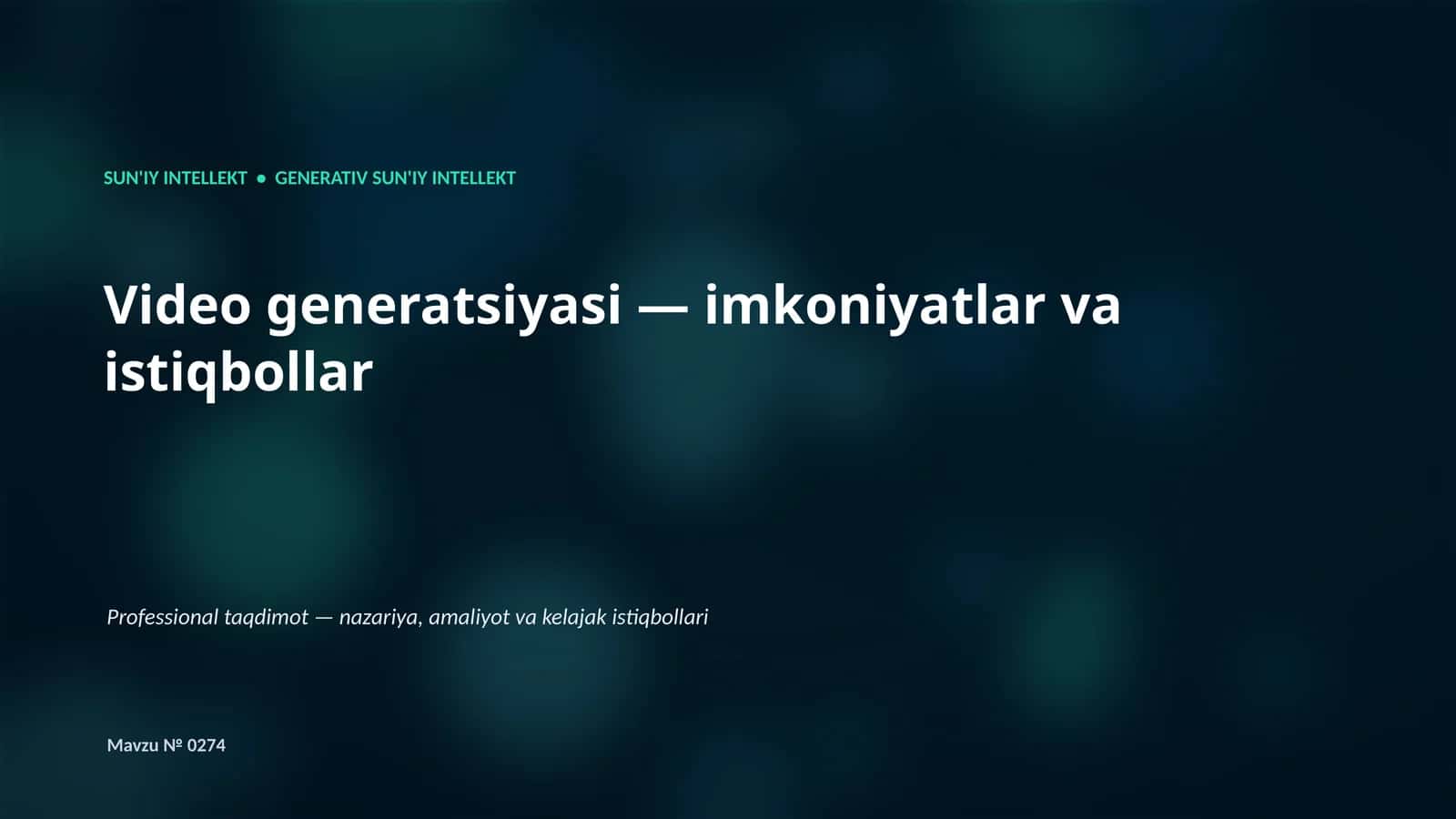Generativ SUN'IY INTELLEKT