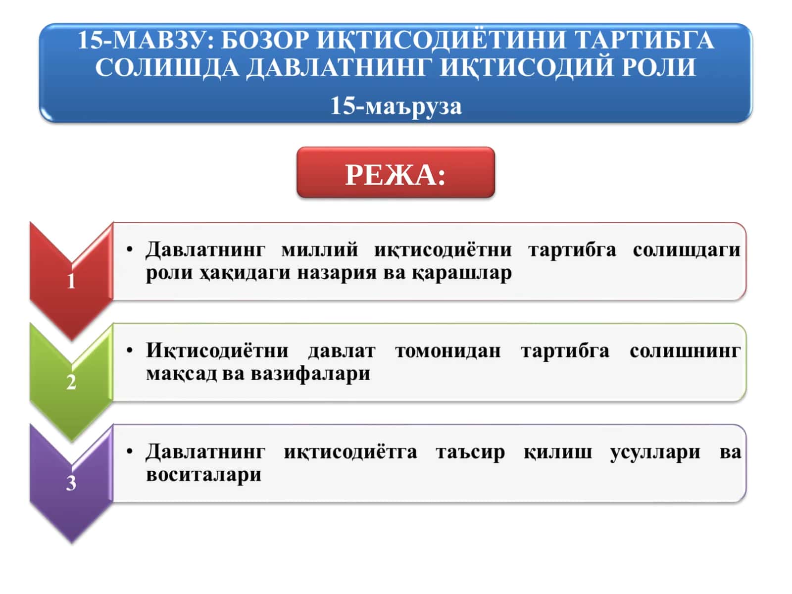Давлатнинг асосий вазифалари