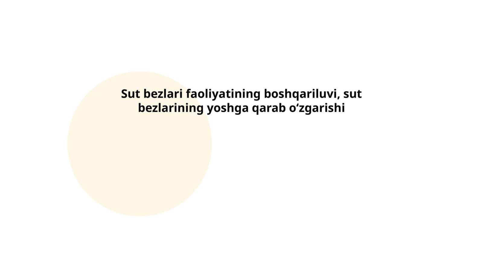 Sut bezlari faoliyatining boshqariluvi, sut bezlarining yoshga qarab oʻzgarishi