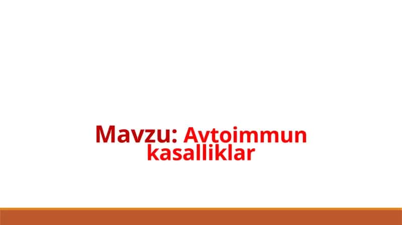 Avtoimmun kasalliklar