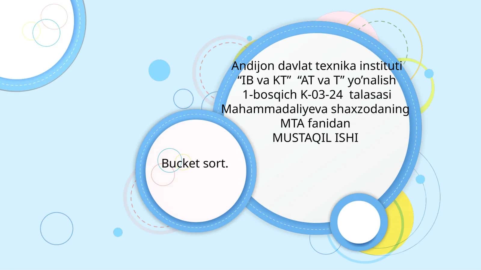 Bucket sort
