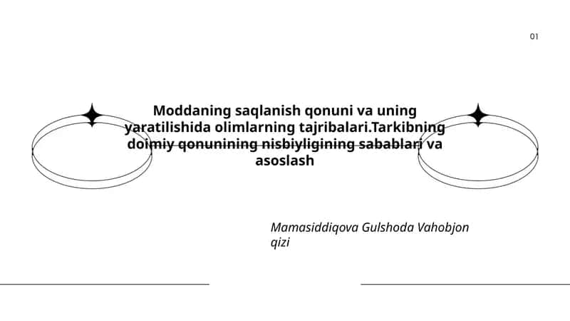 Moddaning saqlanish qonuni va uning yaratilishida olimlarning tajribalari