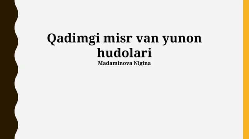 Qadimgi misr van yunon hudolari