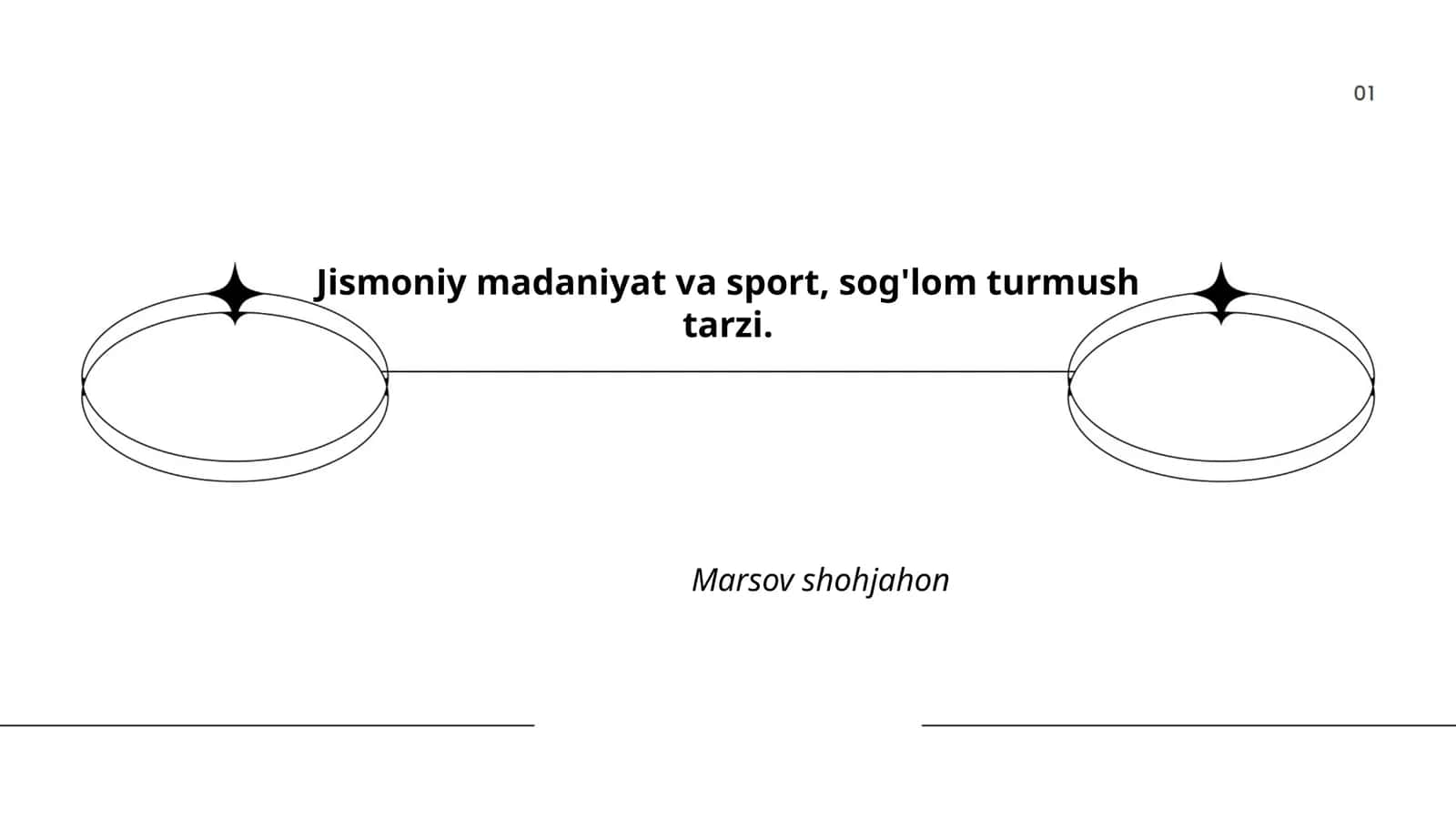 Sog'lom turmush tarzi va sport, sog'lom turmush tarzi. Marsov shohjahon