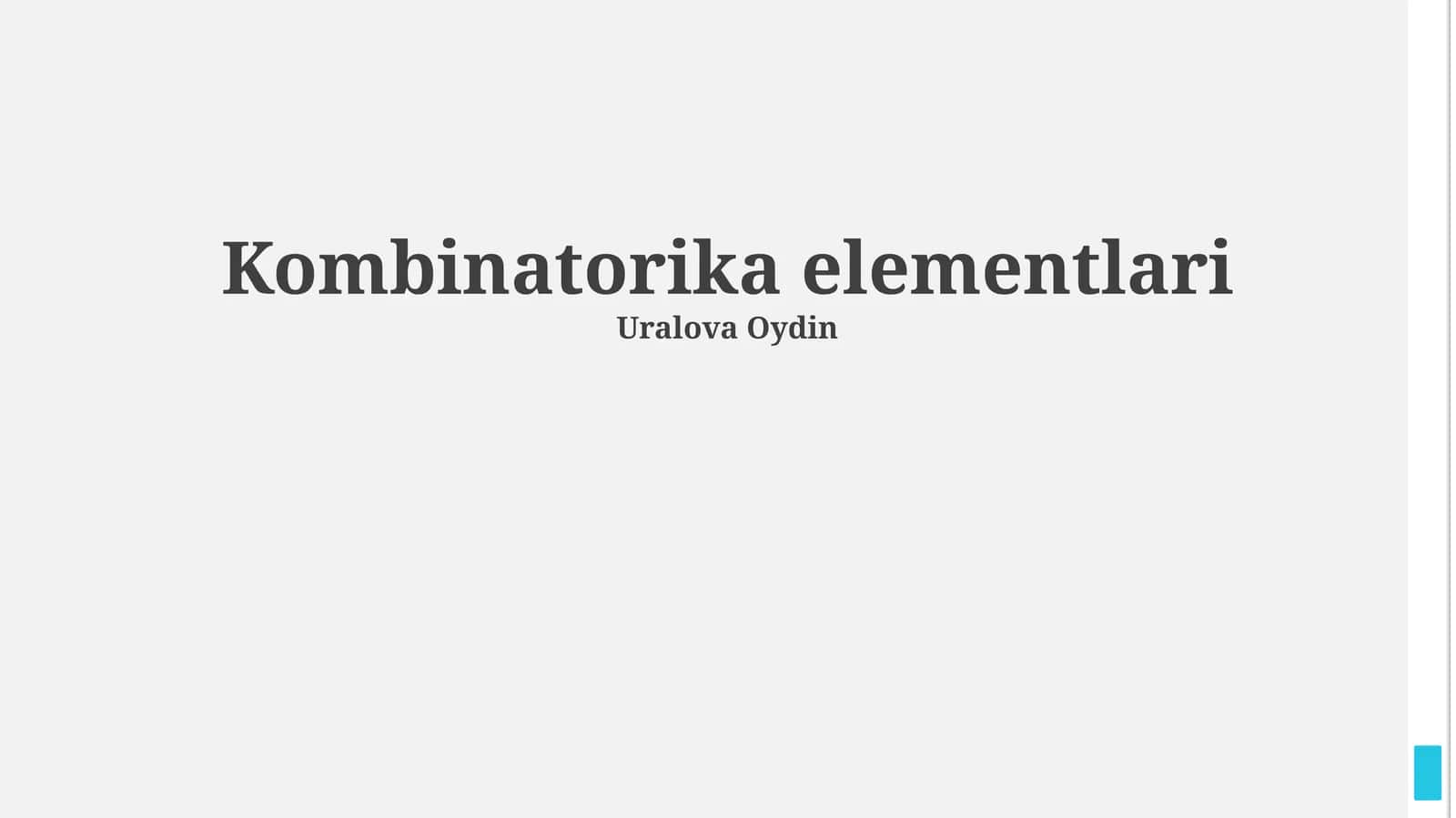 Kombinatorika elementlari