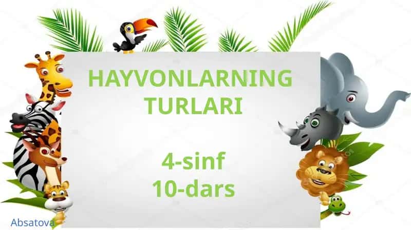 HAYVONLARNING TURLARI