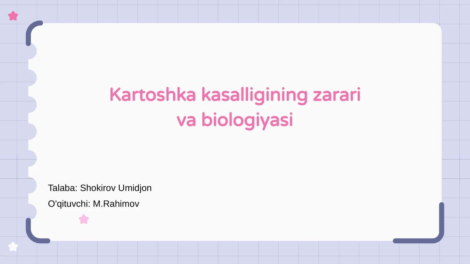 Kartoshka kasalligining zarari va biologiyasi