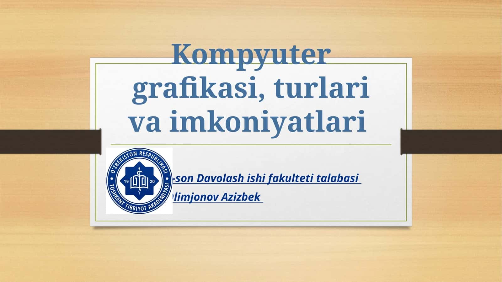 Kompyuter grafikasi, turlari va imkoniyatlari