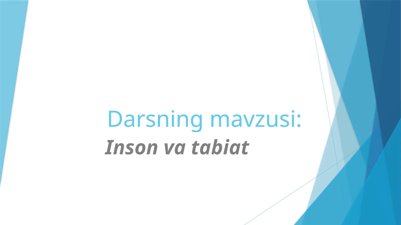 Inson tabiat
