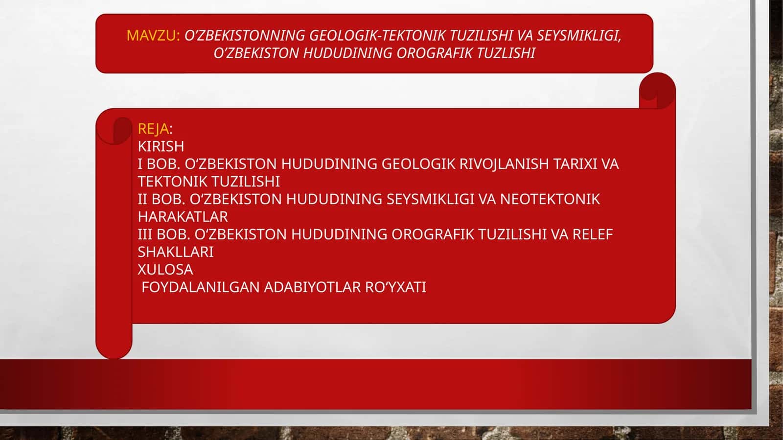 O’ZBEKISTONNING GEOLOGIK-TEKTONIK TUZILISHI VA SEYSMIKLIGI, O’ZBEKISTON HUDUDINING OROGRAFIK TUZLISHI