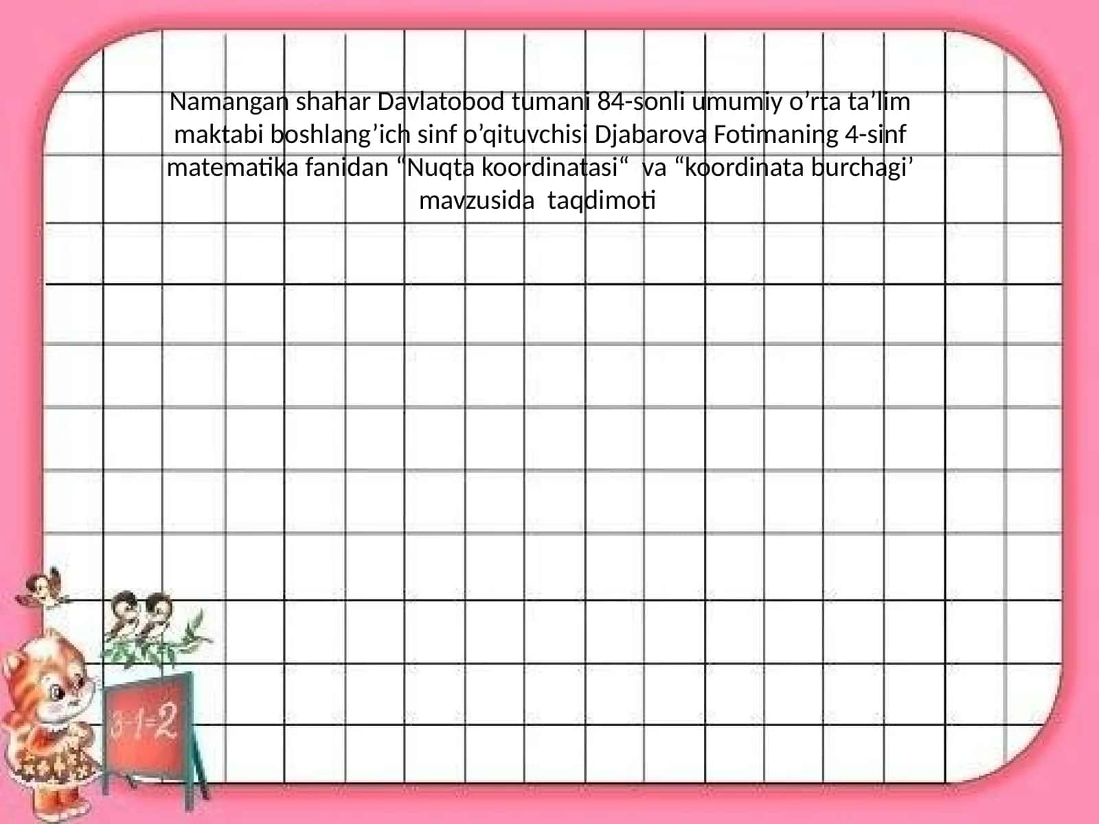 Nuqta koordinatasi