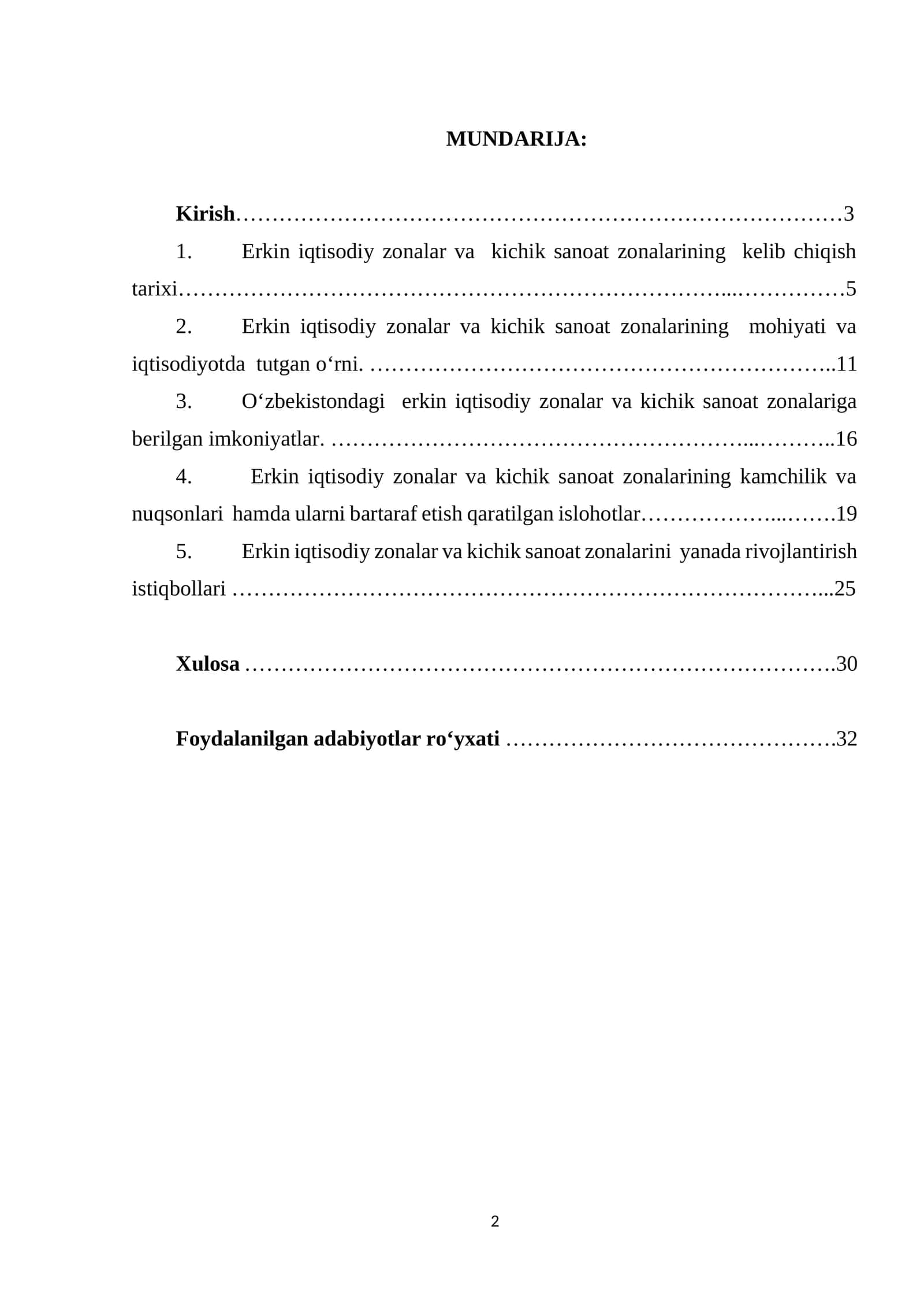 Erkin iqtisodiy zonalar va kichik sanoat zonalarining kelib chiqishi