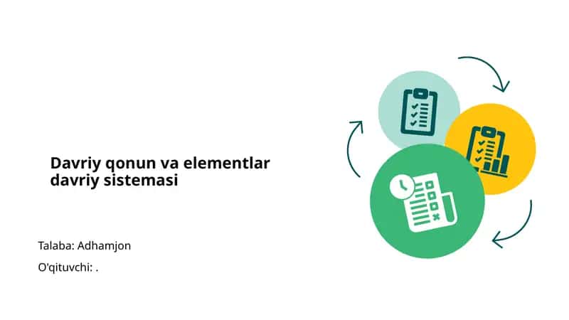 Davriy qonun va elementlar davriy sistemasi