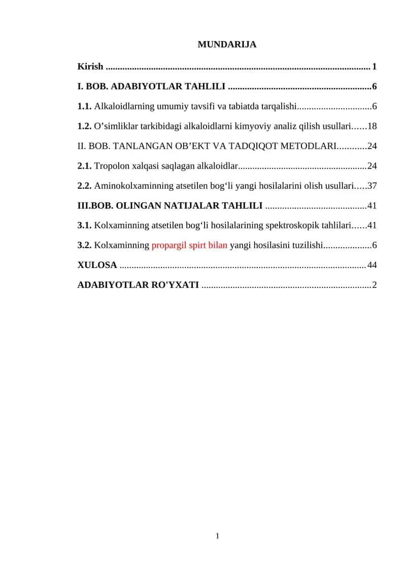 O‘simliklardan alkaloidlar ajratib olish usullari