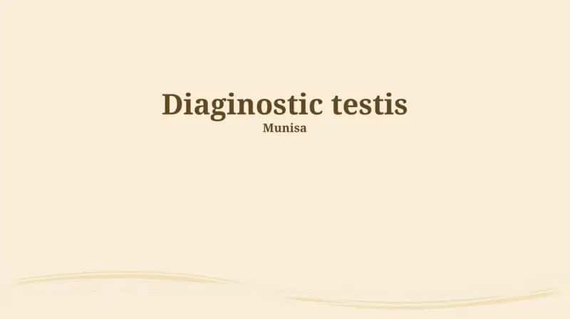 Diagnoz testlari