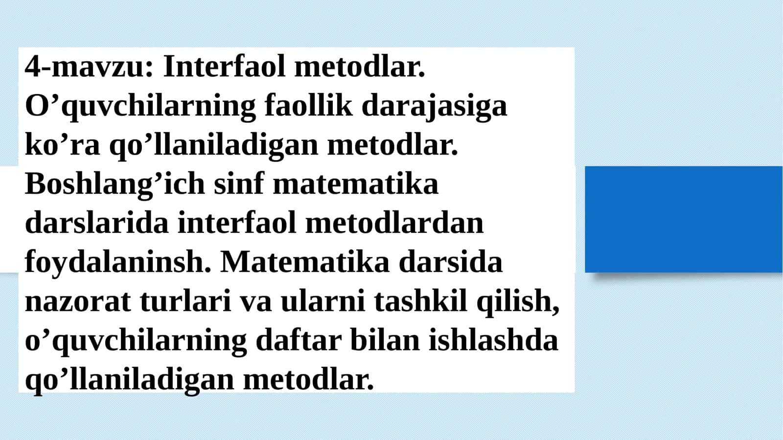 Interfaol Metodlar