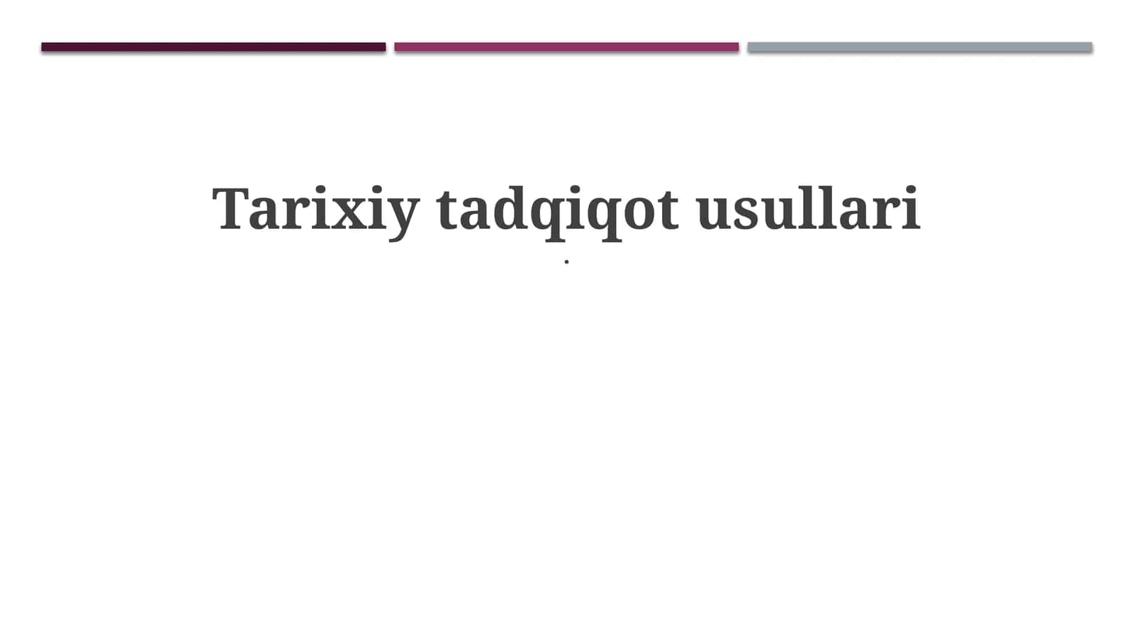 Tarixiy tadqiqot usullari