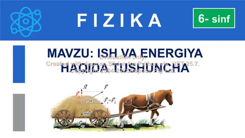 Fizika - Ish va energiya haqida tushuncha