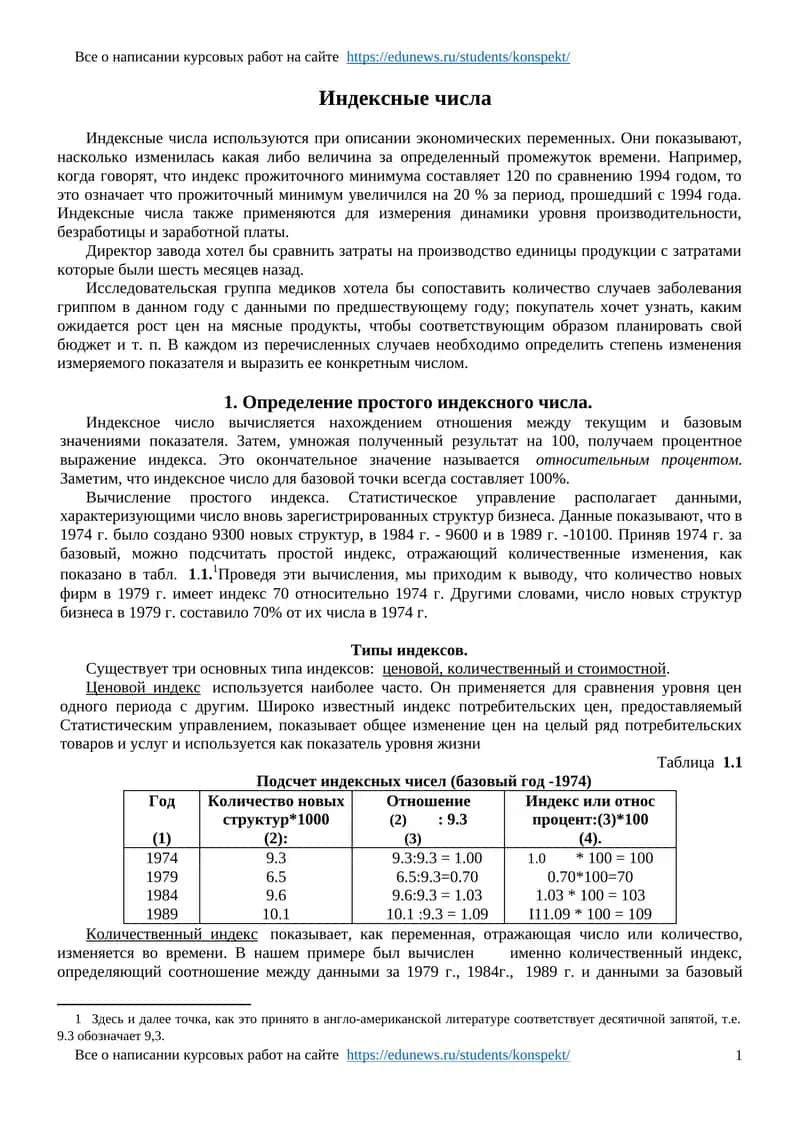 Индексные числа