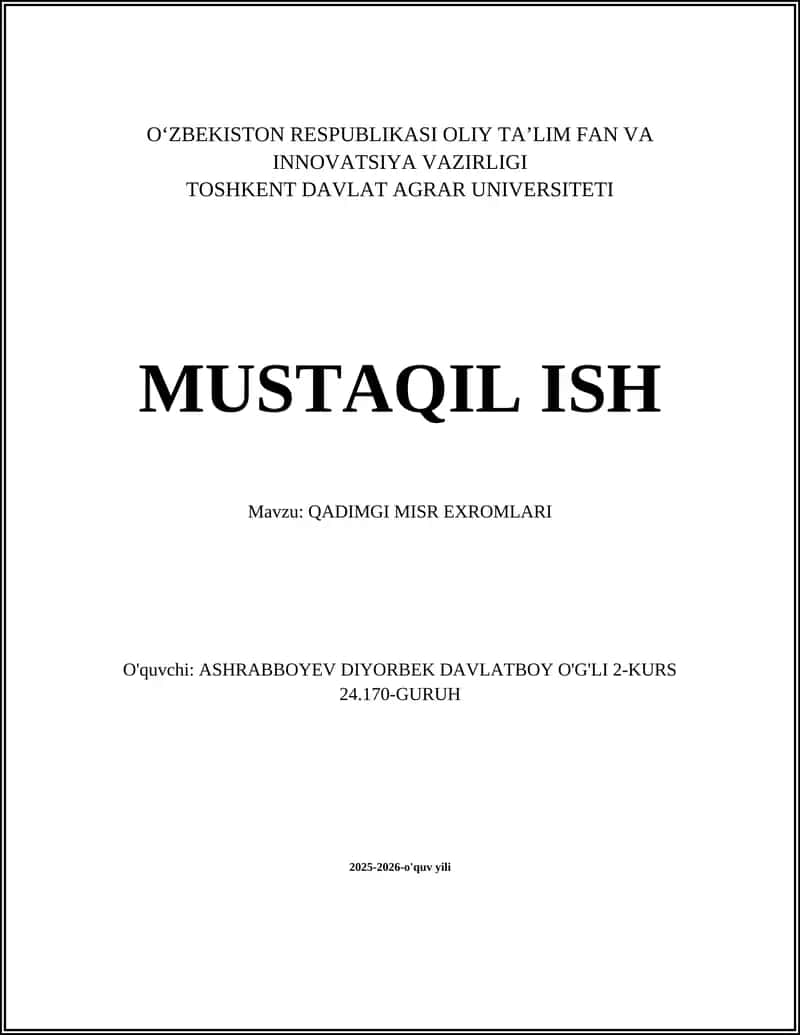 QADIMGI MISR EXROMLARI