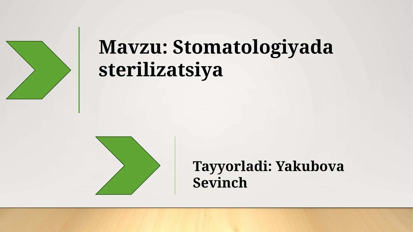 Stomatologiyada sterilizatsiya