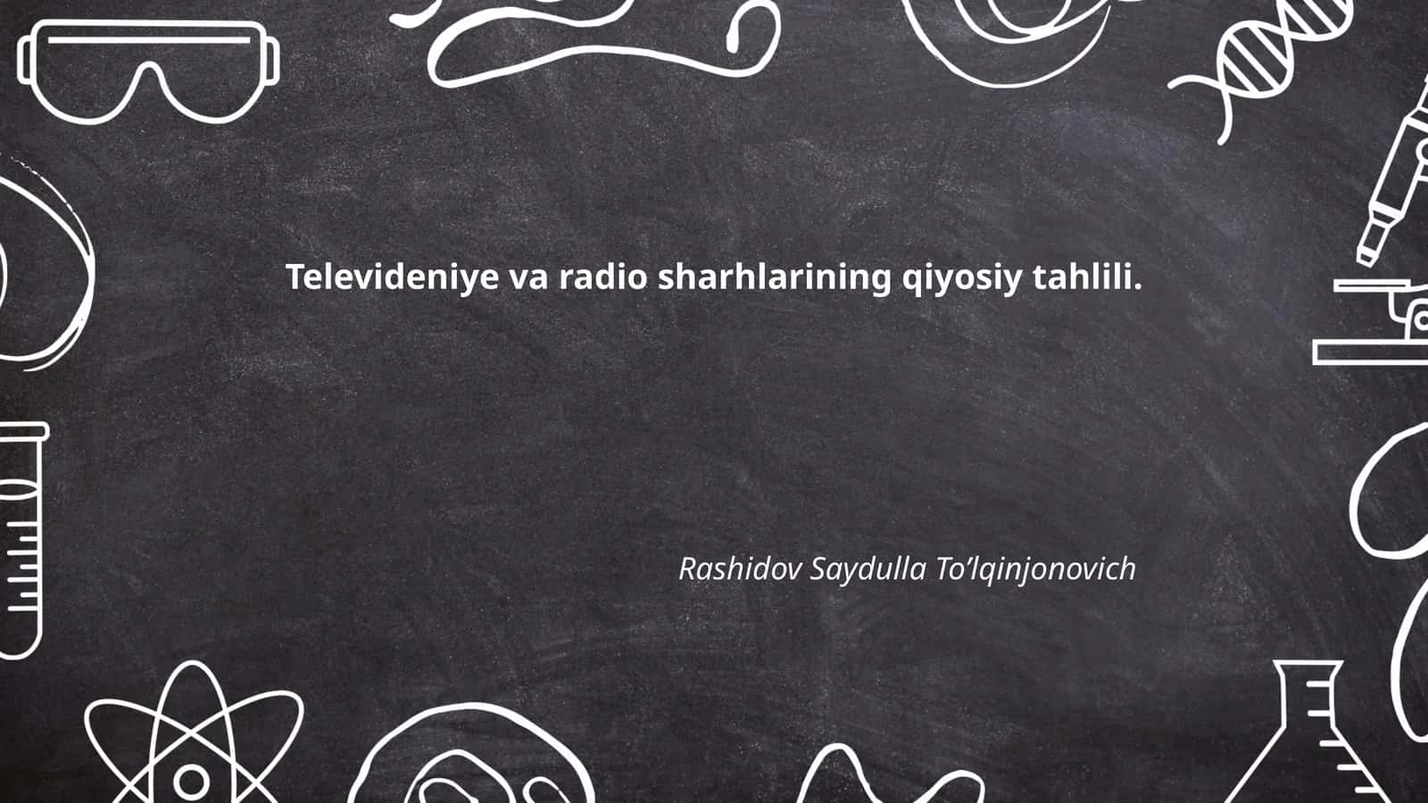 Televideniye va radio sharhlarining qiyosiy tahlili