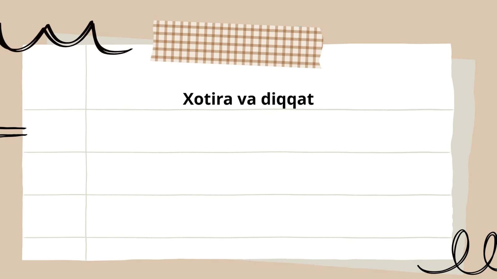 Xotira va diqqat