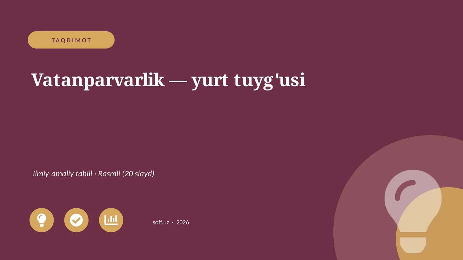 Vatanparvarlik — yurt tuyg'usi