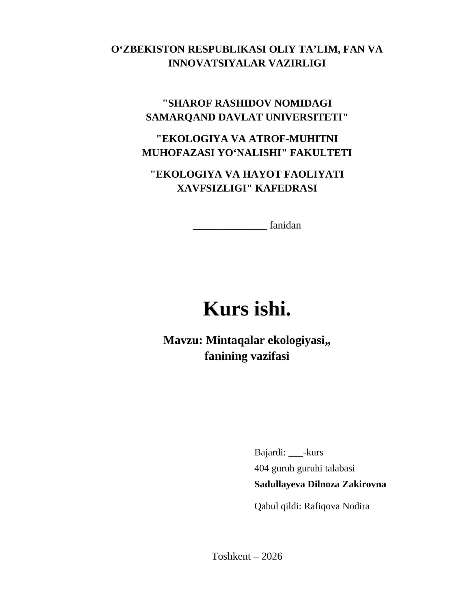Mintaqalar ekologiyasi„