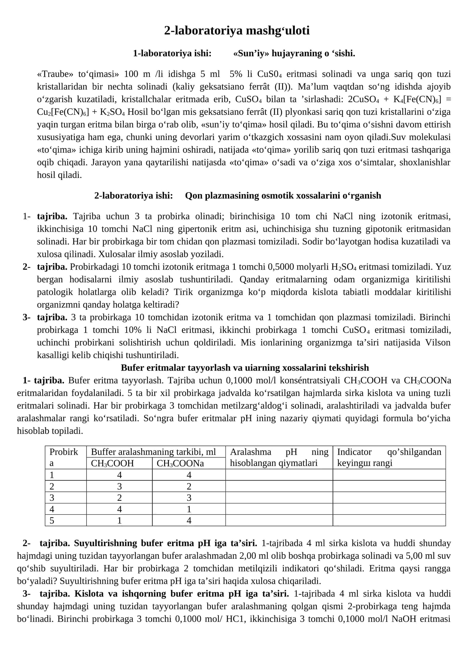 2-laboratoriya mashg‘uloti