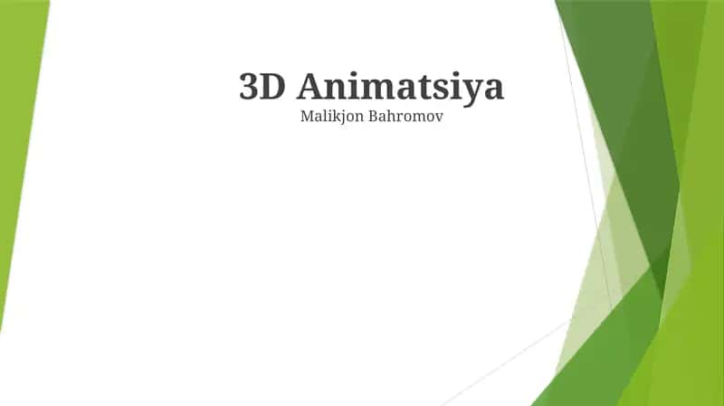 3D Animatsiya