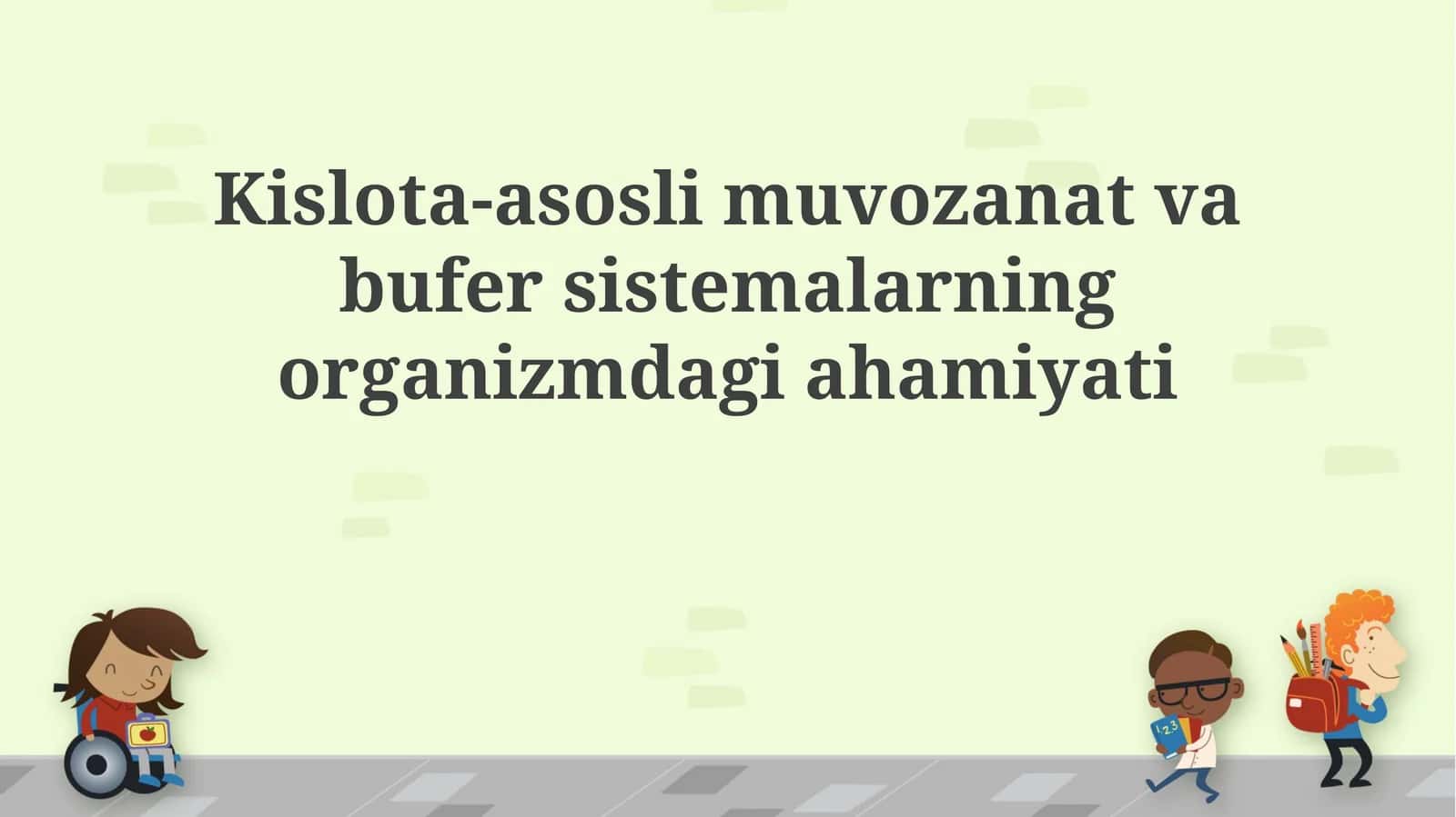 Kislota-asos muvozanati va pH tushunchasi