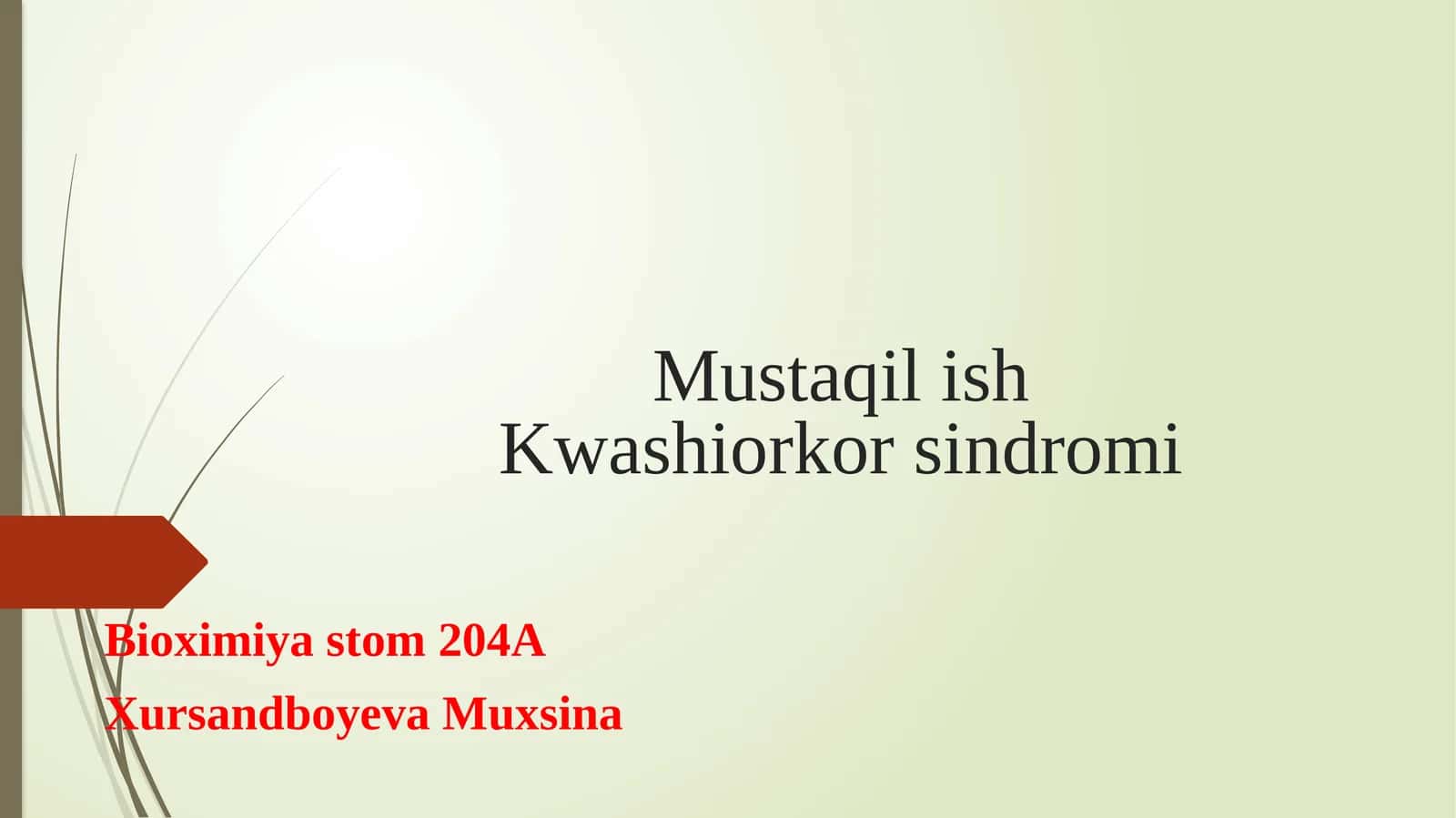 Kvashior sindiromi etiologiyasi patagenezi haqida.