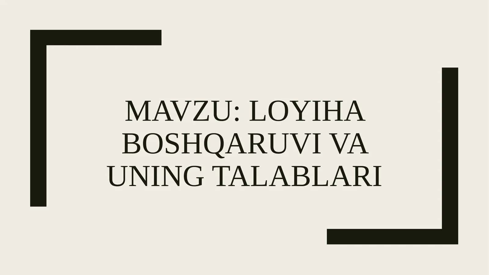 Investitsiya loyihalari boshqaruvining qisqacha rivojlanish tarixi Loyiha boshqaruvi institutlari va