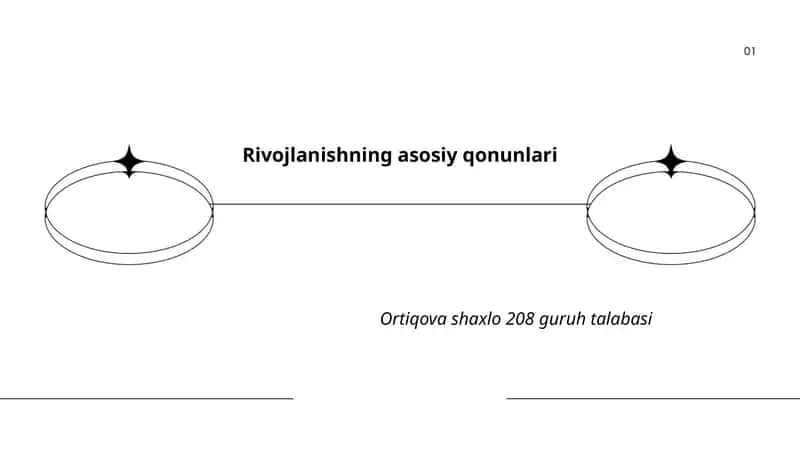 Rivojlanishning asosiy qonunlari