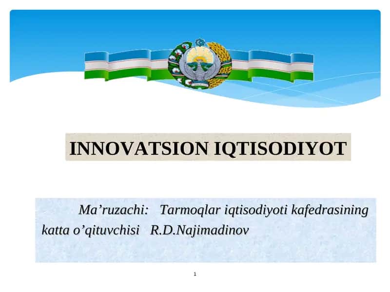 INNOVATSION IQTISODIYOT