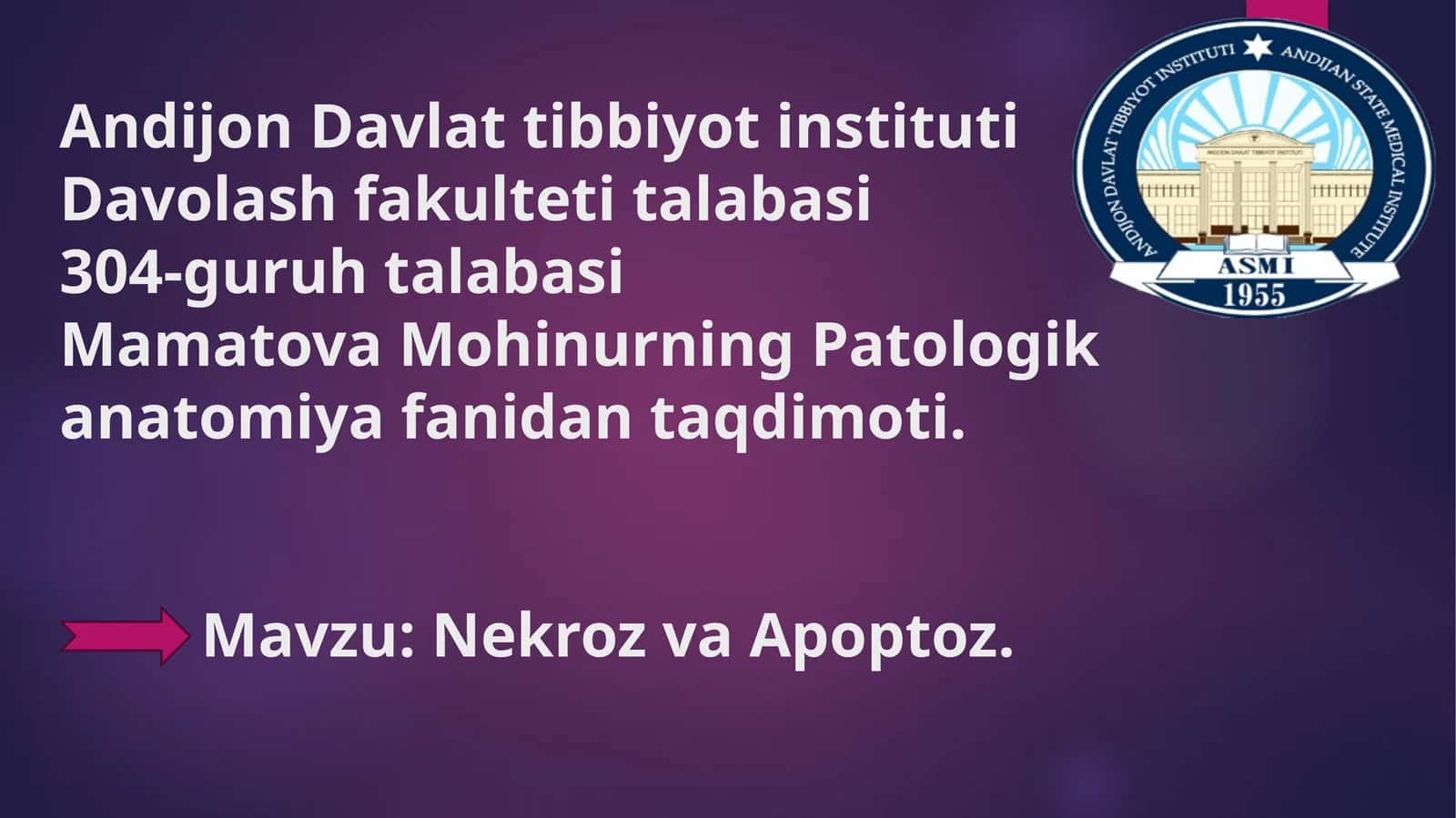 Nekroz va Apoptoz