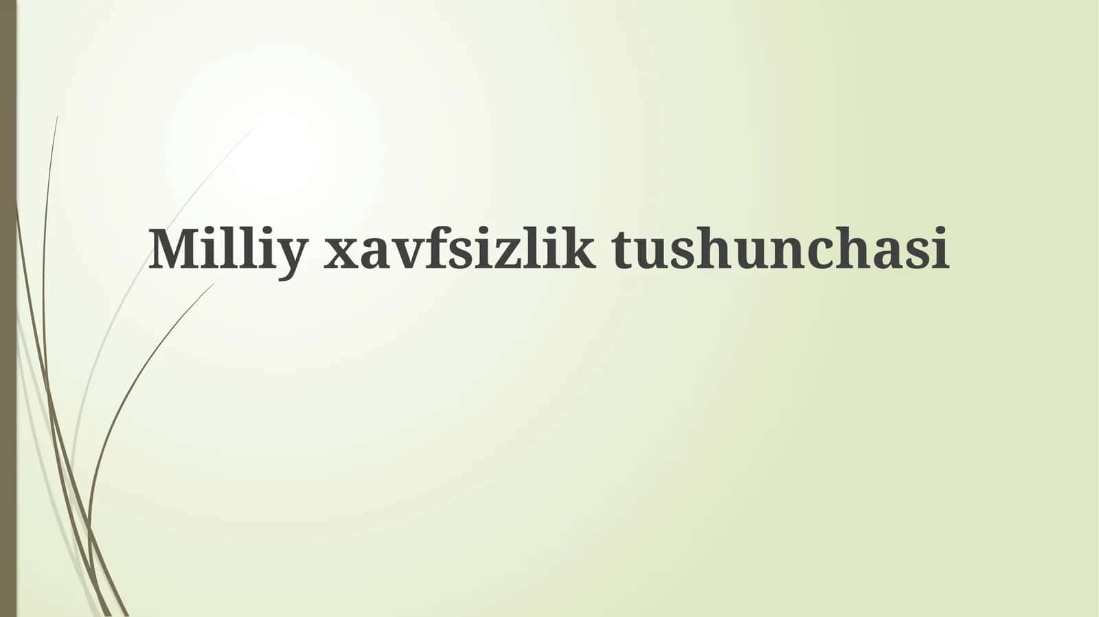 Milliyxavfsizliktushunchasi