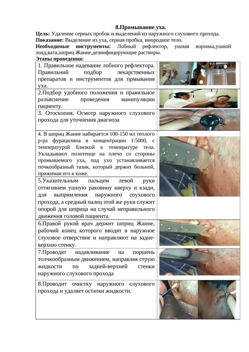 Промывание уха