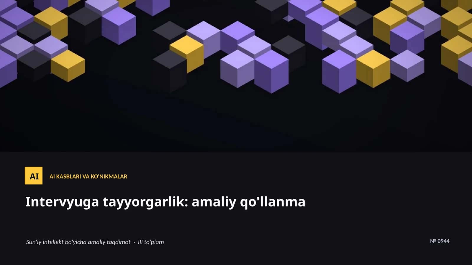 AI KASBLARI VA KO'NIKMALAR