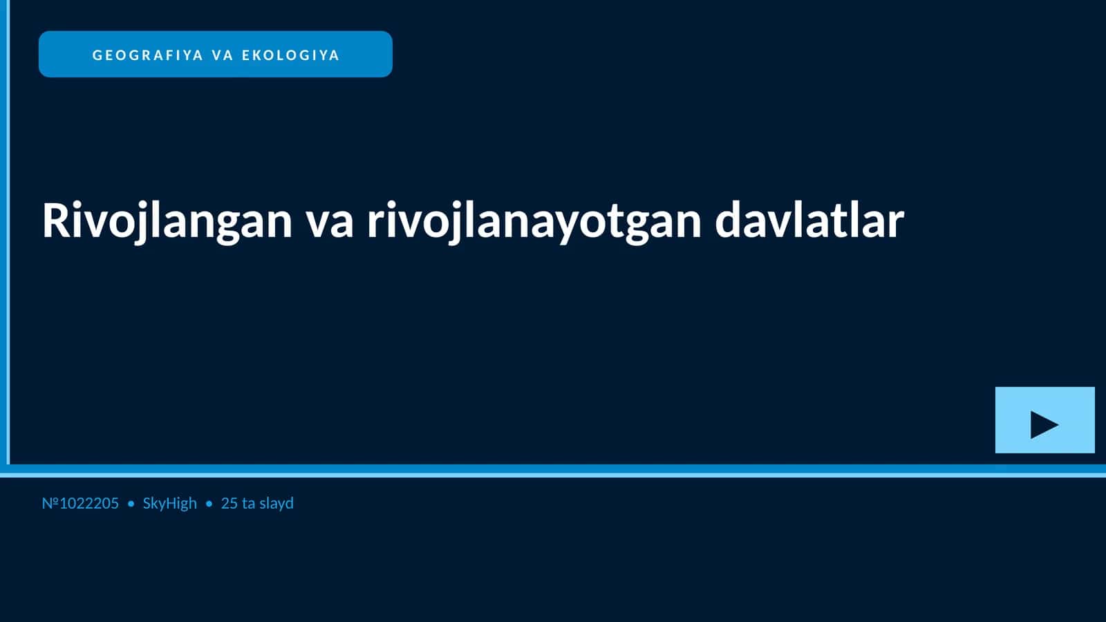 GEOGRAFIYA VA EKOLOGIYA
